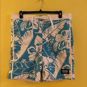 Abercrombie & Fitch Blue Floral Men's Swim Shorts